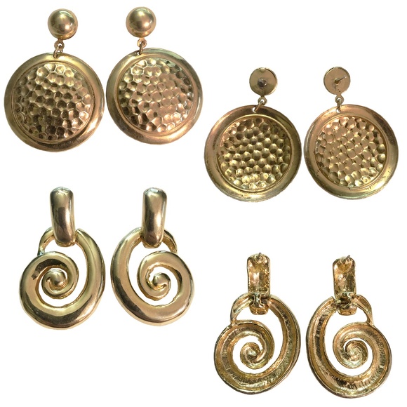 Conch Out Vintage 80's-90's Pierced Earring Lot - Picture 5 of 6